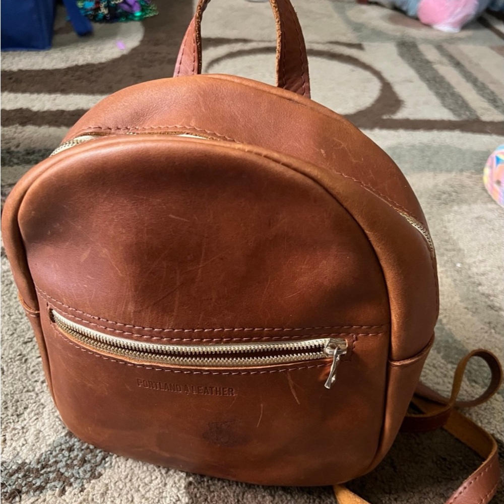 Portland Leather Tan Mini Backpack